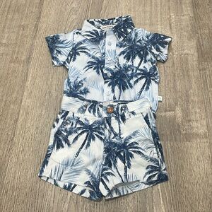 Posh peanut boys 0-3 month 2 piece outfit